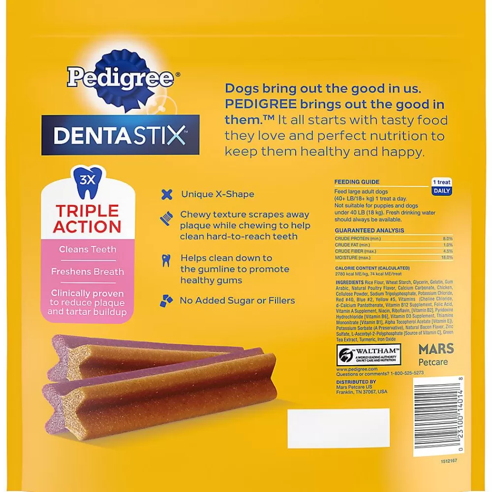 Dental Treats<Pedigree ® Dentastix Dual Flavor Large Breed Adult Dental Dog Treats - Bacon & Chicken