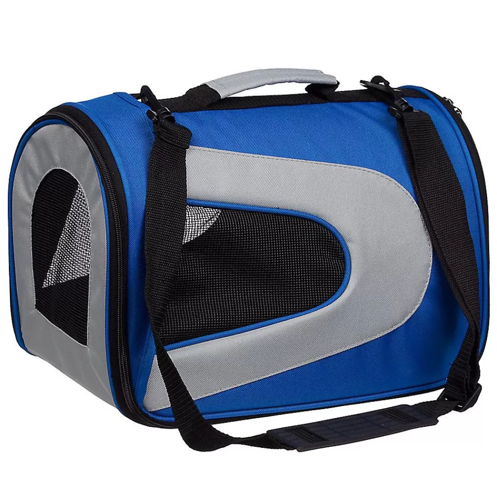 Airline Travel<Pet Life Airline Approved Folding Sporty Mesh Pet Carrier Blue
