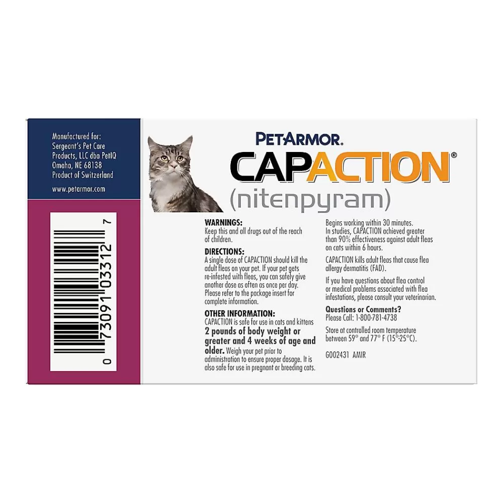 Flea & Tick<PetArmor ® Capaction Oral Flea Treatment For Cats, 6 Doses
