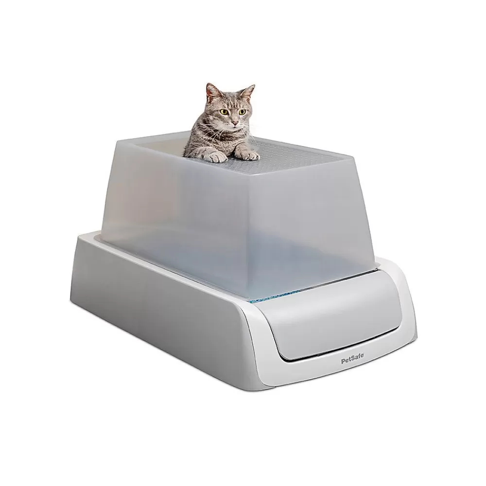 Litter Boxes<PetSafe ® Scoopfree Complete Plus Top-Entry Self-Cleaning Litter Box Gray