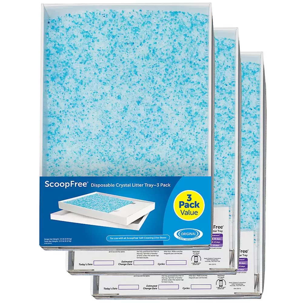 Litter Boxes<PetSafe ® Scoopfree® Crystal Disposable Litter Trays, Fresh Scent, 3-Pack