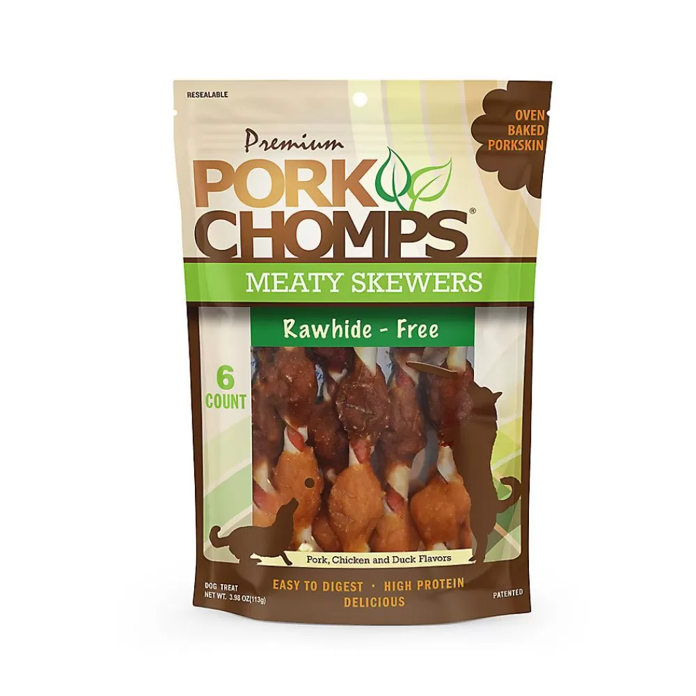 Bones & Rawhide<Pork Chomps Rawhide-Free Meaty Skewers Dog Treat