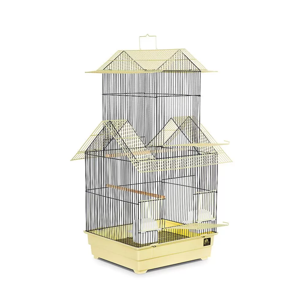 Cages<Prevue Pet Products Beijing Bird Cage And Black Yellow