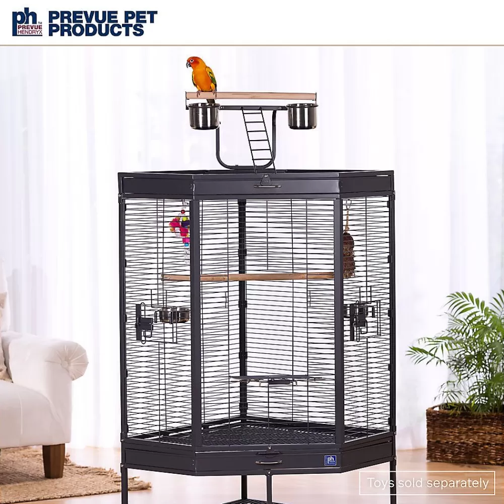 Cages<Prevue Pet Products Corner Bird Cage With Playtop