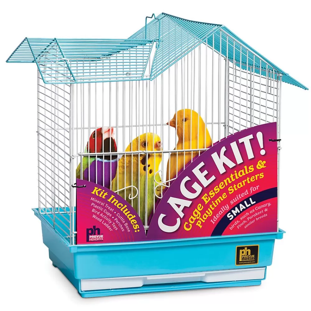 Starter Kits<Prevue Pet Products Round Roof Bird Cage Kit Blue & White