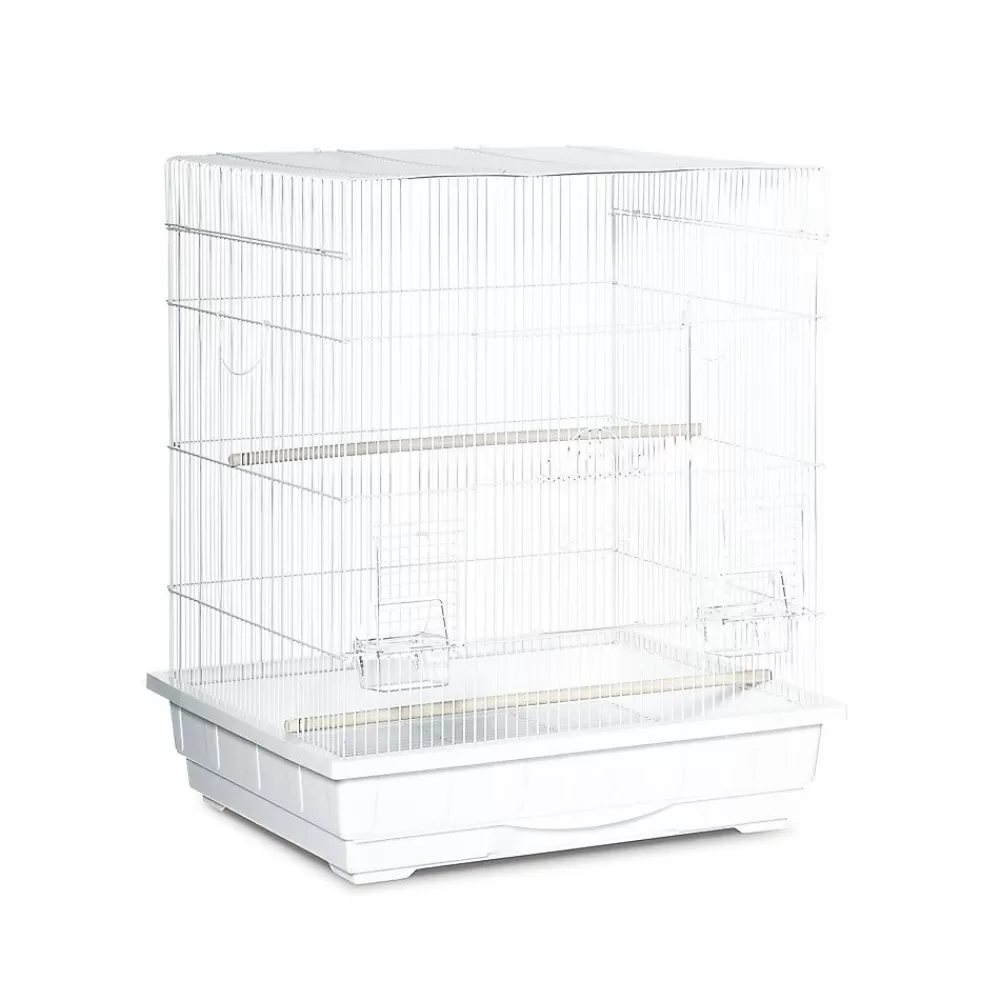 Cages<Prevue Pet Products Square Top Parakeet Cage White