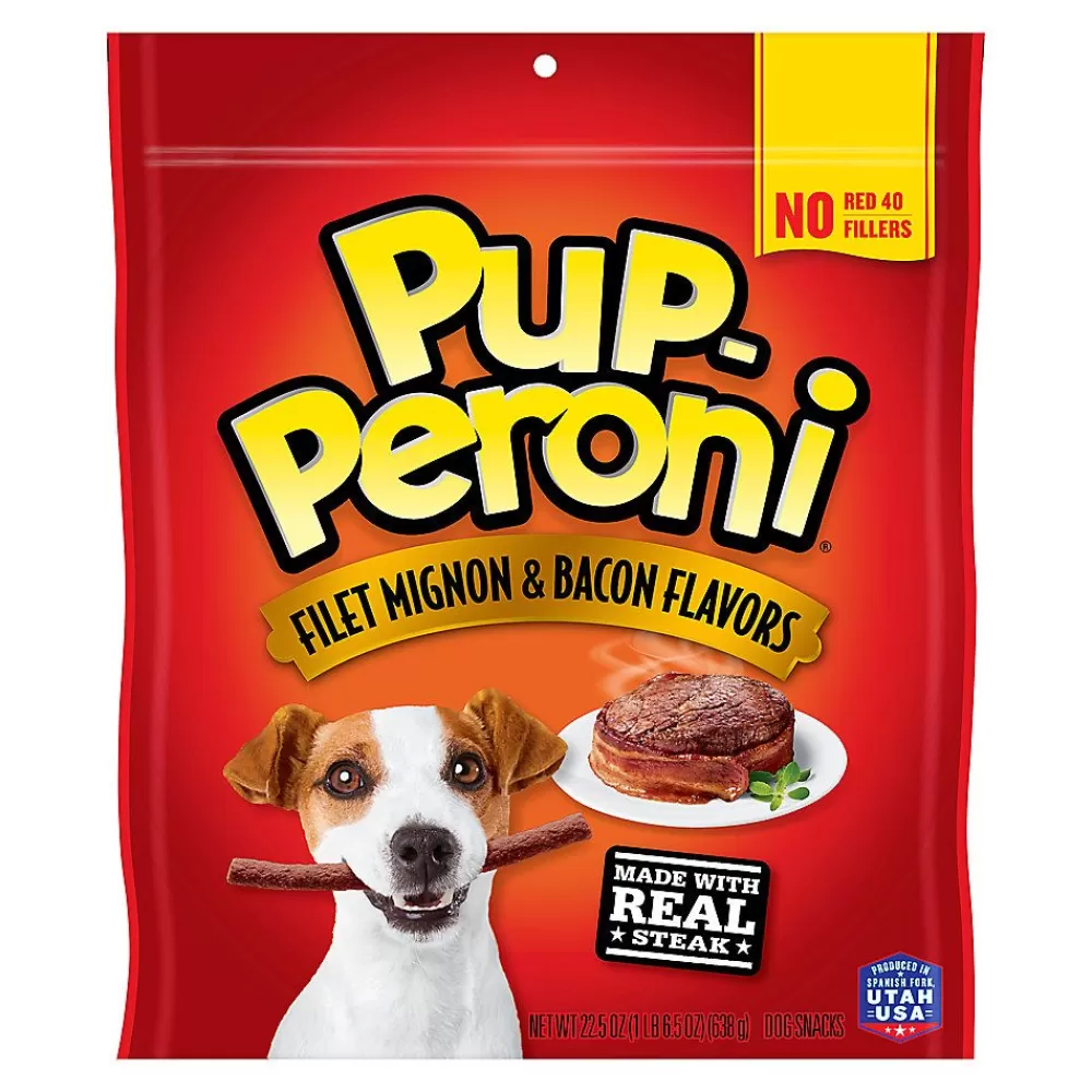 Chewy Treats<Pup-Peroni Pup -Peroni Dog Treat All Ages - Filet Mignon, Bacon