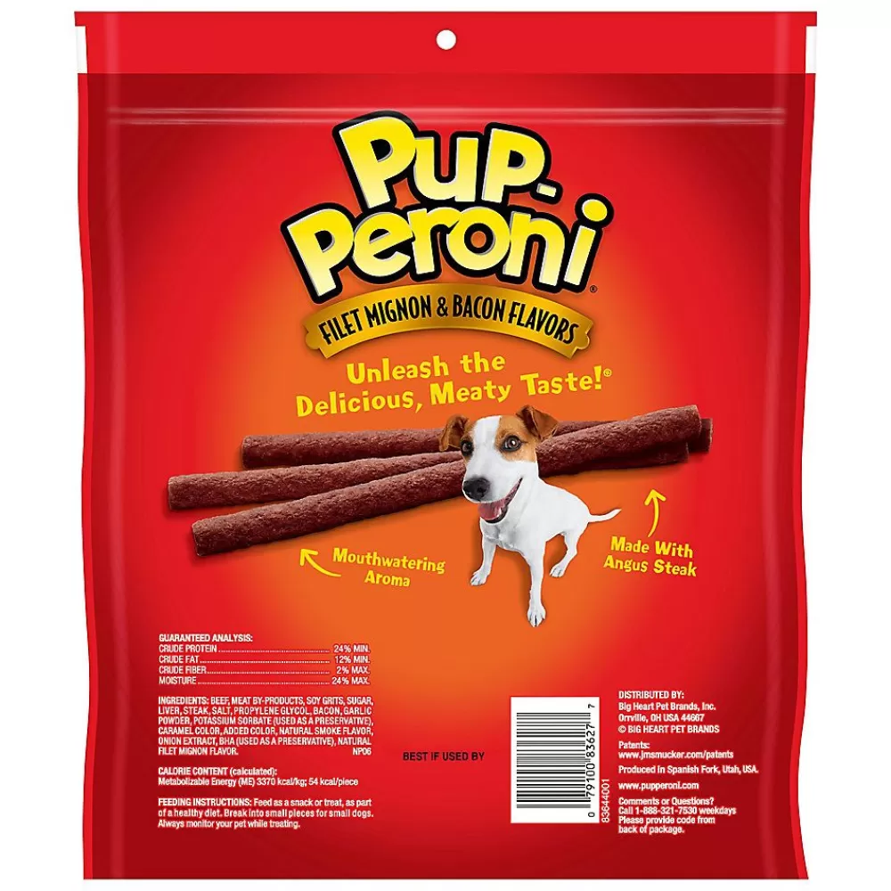Chewy Treats<Pup-Peroni Pup -Peroni Dog Treat All Ages - Filet Mignon, Bacon