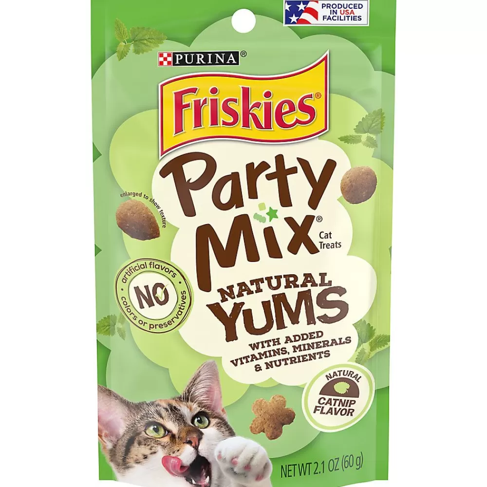 Treats<Friskies Purina® ® Party Mix Natural Yums Adult Cat Treats - Catnip, Natural