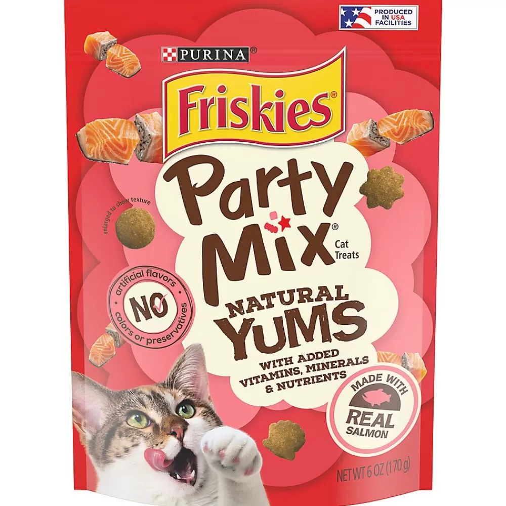 Treats<Friskies Purina® ® Party Mix Natural Yums Adult Cat Treats - Salmon, Natural, No Artificial Colors