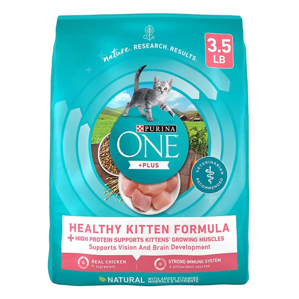 Dry Food<Purina ONE ® +Plus Healthy Kitten Dry Cat Food - Chicken, High-Protein, Natural