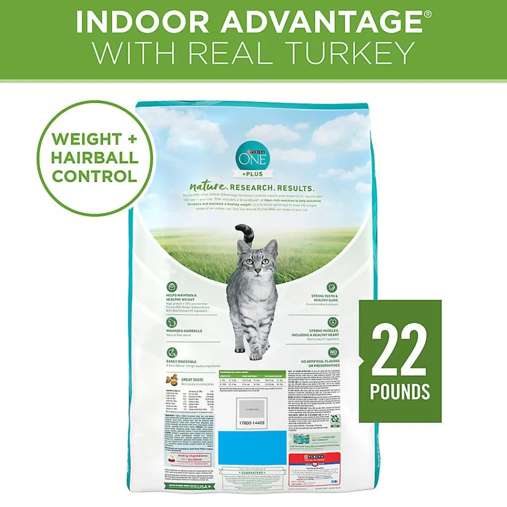 Dry Food<Purina ONE ® +Plus Indoor Advantage Adult Cat Dry Food - Turkey, Natural, High-Protein