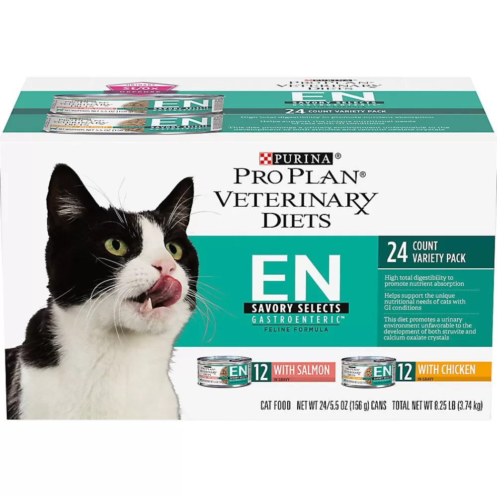 Veterinary Authorized Diets<Purina Pro Plan Veterinary Diets Purina® Pro Plan® Veterinary Diets En Savory Selects Gastroenteric Wet Cat Food - Variety Pack, 24Ct