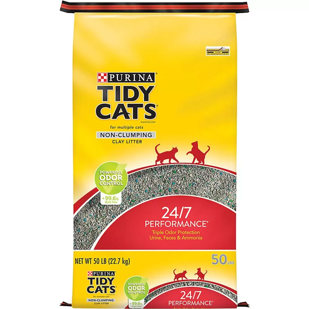 Litter<Tidy Cats Purina® ® 24/7 Performance Non-Clumping Multi-Cat Clay Cat Litter - Low Dust