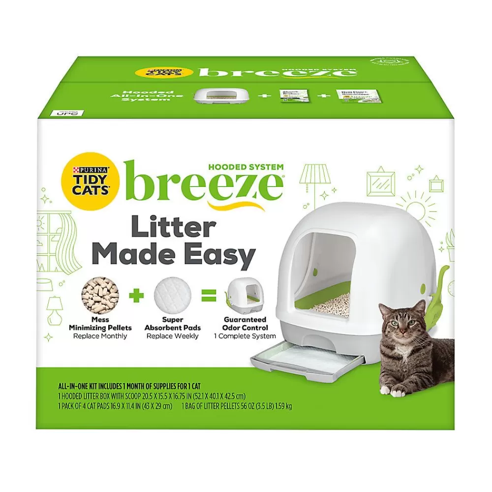 Litter Boxes<Tidy Cats Purina Breeze Hooded Litter Box System