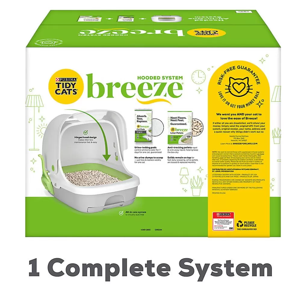 Litter Boxes<Tidy Cats Purina Breeze Hooded Litter Box System