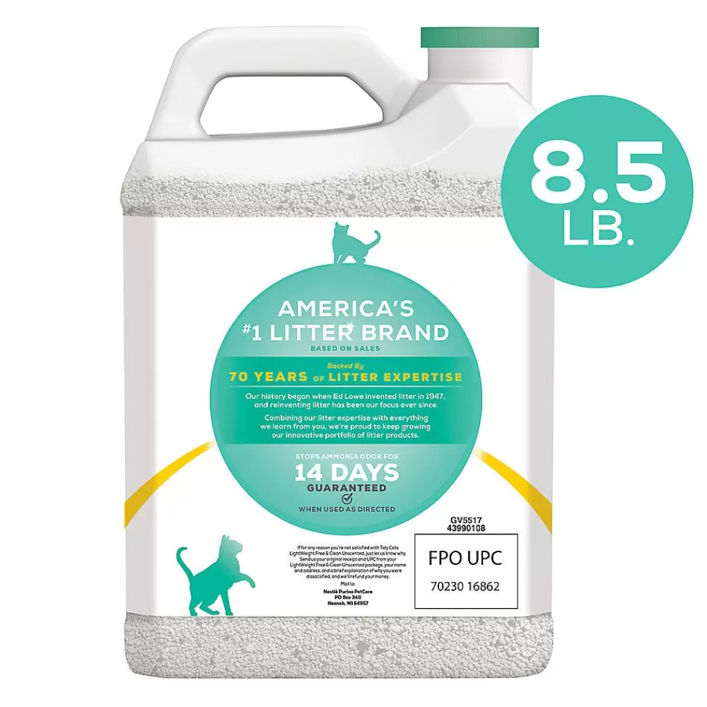 Litter<Tidy Cats Purina® ® Free & Clean Clumping Multi-Cat Clay Cat Litter - Unscented, Lightweight