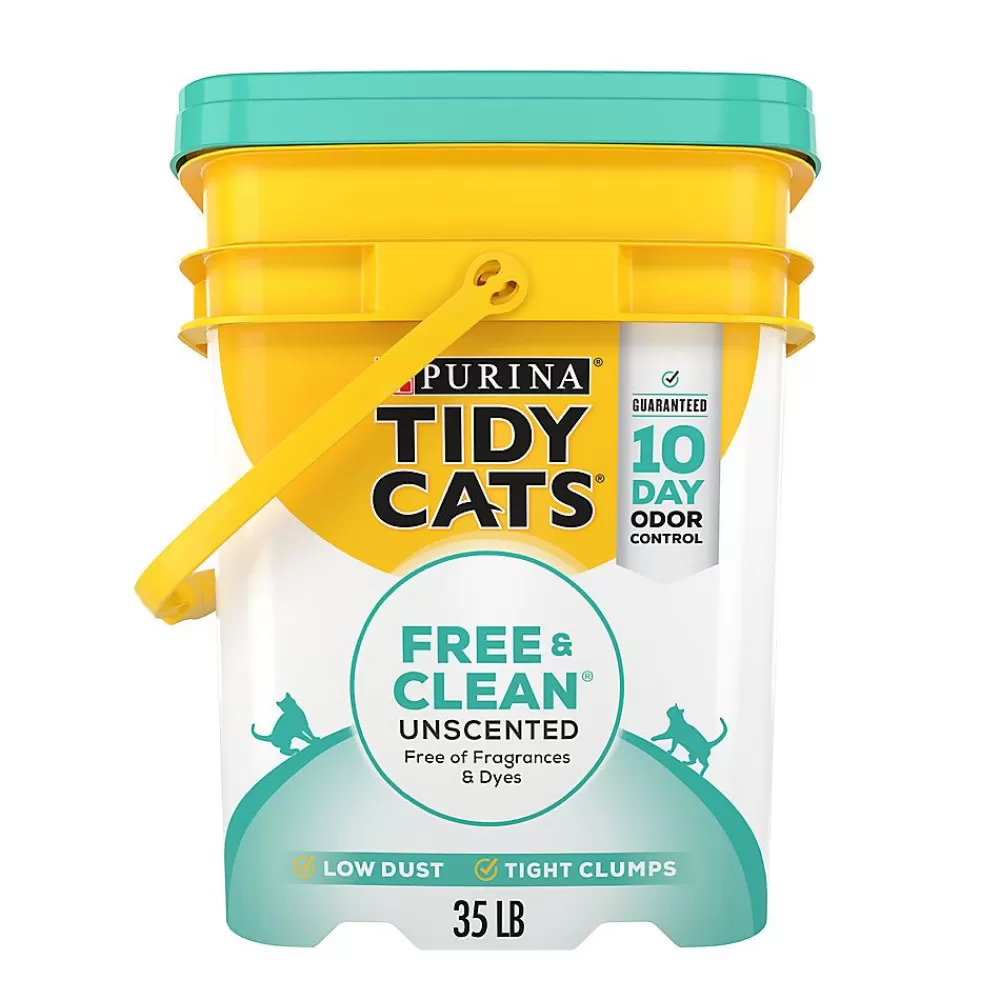 Litter<Tidy Cats Purina® ® Free & Clean Clumping Multi-Cat Clay Cat Litter - Unscented, Low Dust