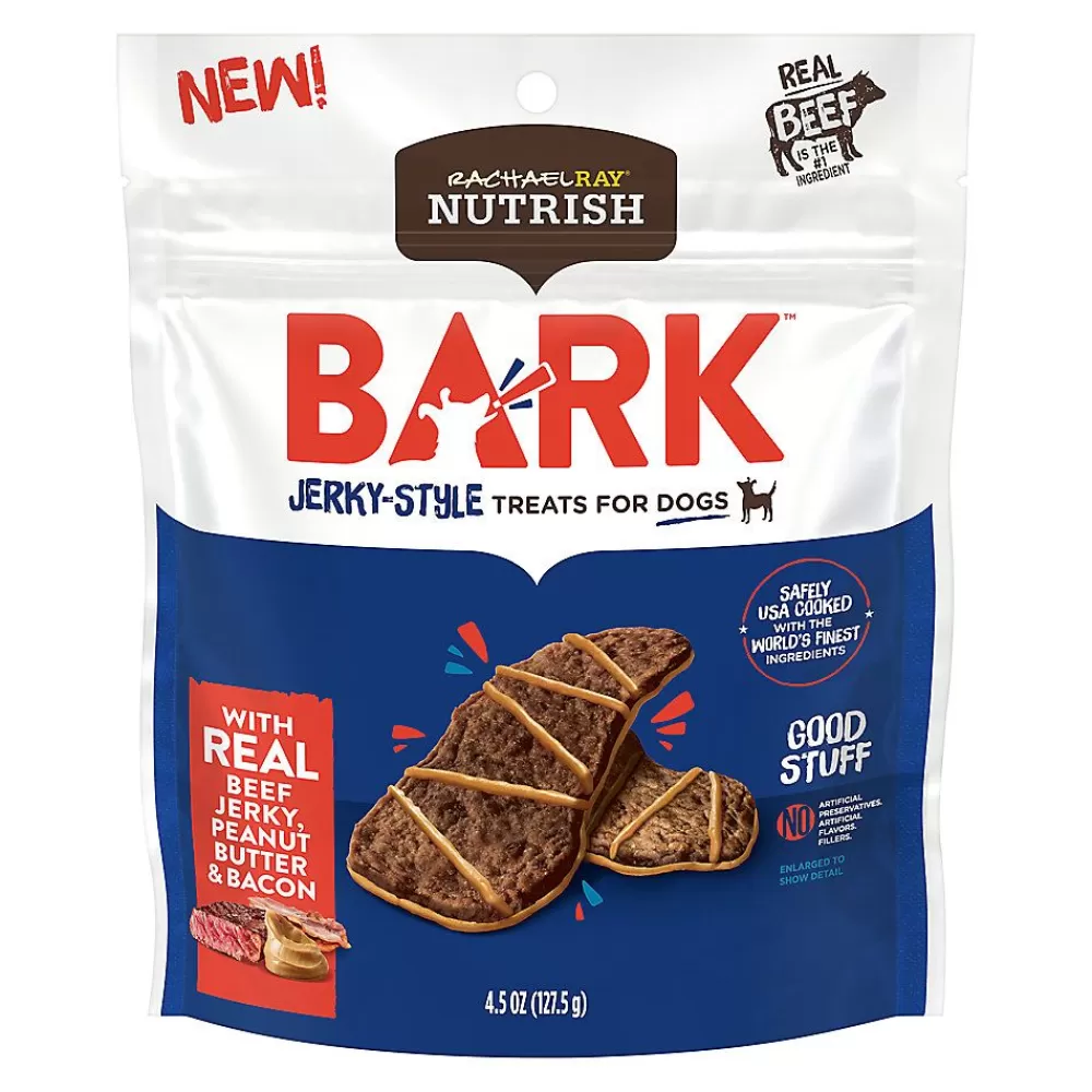 Jerky<Rachael Ray Nutrish Bark Jerky-Style All Life Stage Dog Treats - Beef, Peanut Butter & Bacon