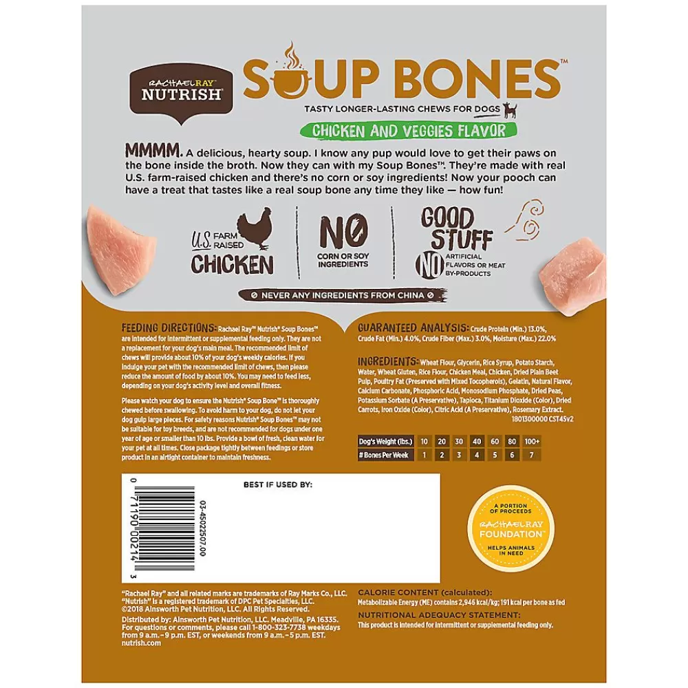 Chewy Treats<Rachael Ray Nutrish Soup Bones Dog Treat All Ages - Chicken, Veggies