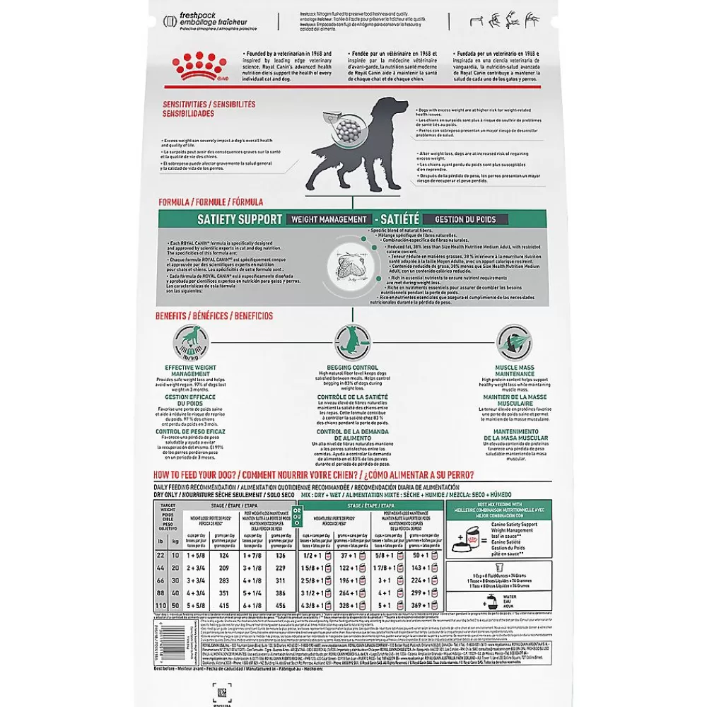 Veterinary Authorized Diets<Royal Canin Veterinary Diet Royal Canin® Veterinary Diet Satiety Support Adult Dry Dog Food Weight Management