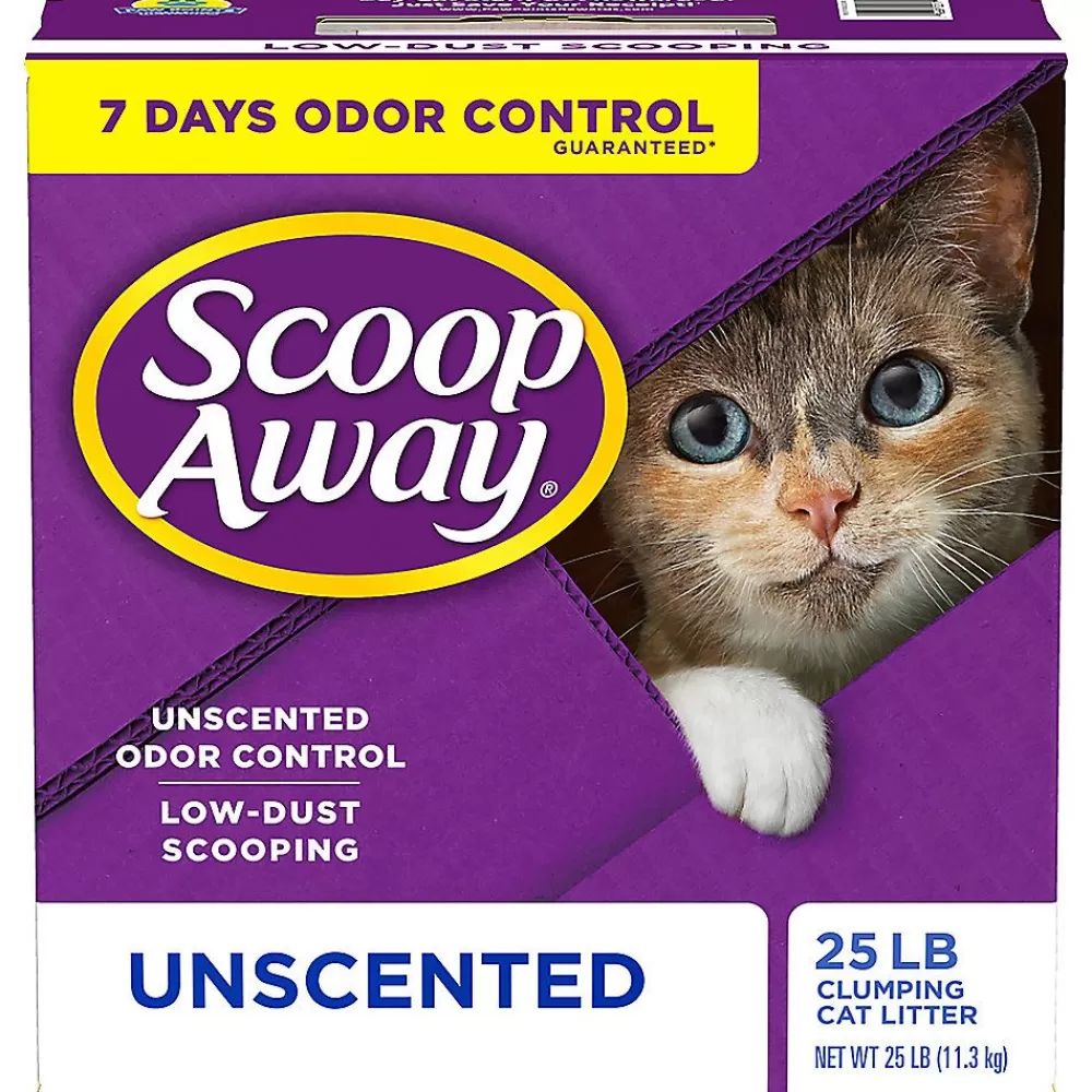 Litter<Scoop Away Clumping Clay Cat Litter - Unscented, Low Dust