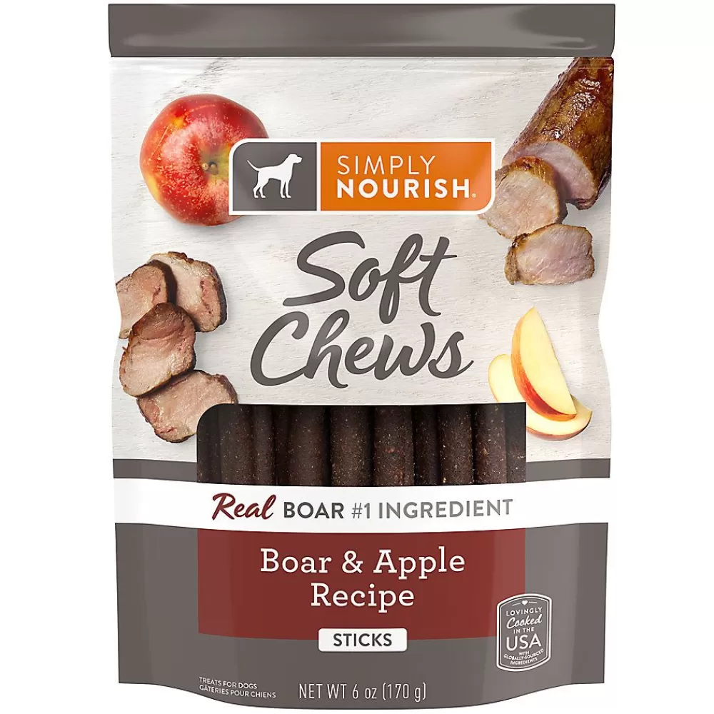 Chewy Treats<Simply Nourish ® Soft Chews Original Dog Protein Stick Treat - Boar & Apple