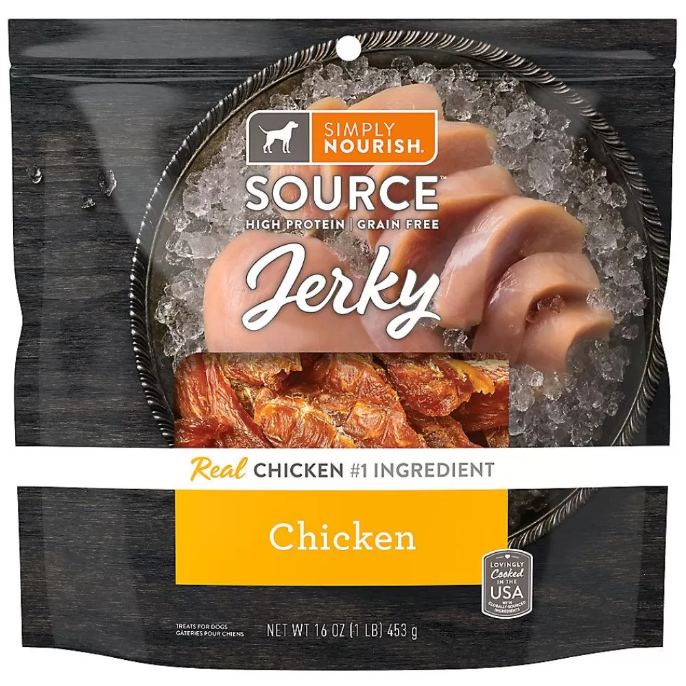 Jerky<Simply Nourish ® Source Dog Jerky Treat - Chicken, 16 Oz.