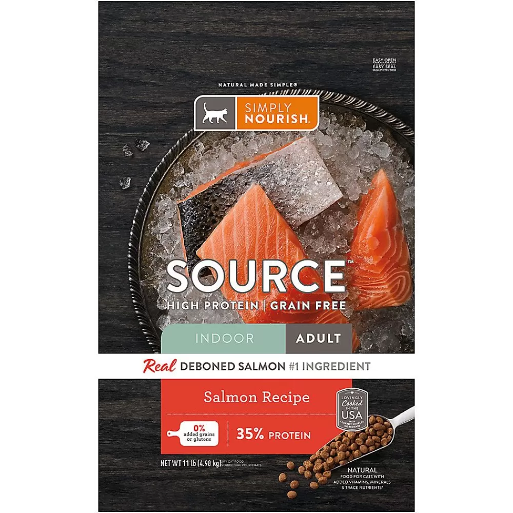 Dry Food<Simply Nourish ® Source Indoor Cat Dry Food - Salmon, Natural, High-Protein, Grain Free