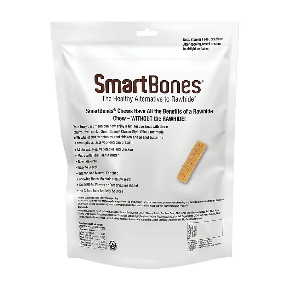 Bones & Rawhide<SmartBones ® Churro Style Mini Sticks Dog Treat - Peanut Butter