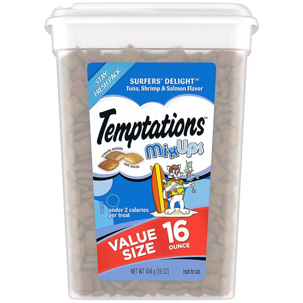 Treats<Temptations Mixups Adult Cat Treats - Soft & Crunchy, Surfers' Delight