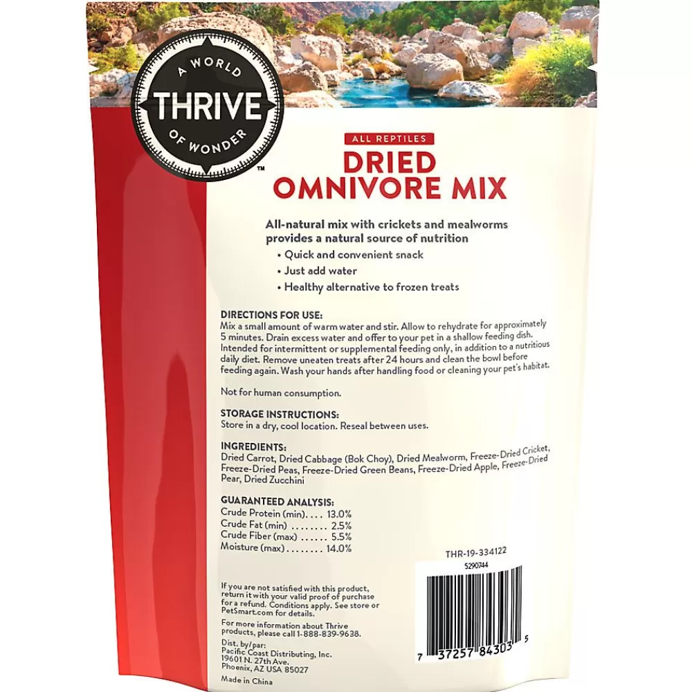 Gecko & Lizard<Thrive Dried Omnivore Mix Reptile Food - Natural