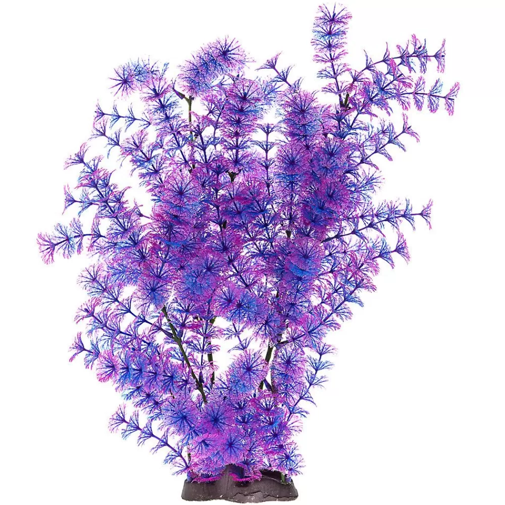 Cichlid<Top Fin ® Artificial Flowering Aquarium Plant - 19" Purple