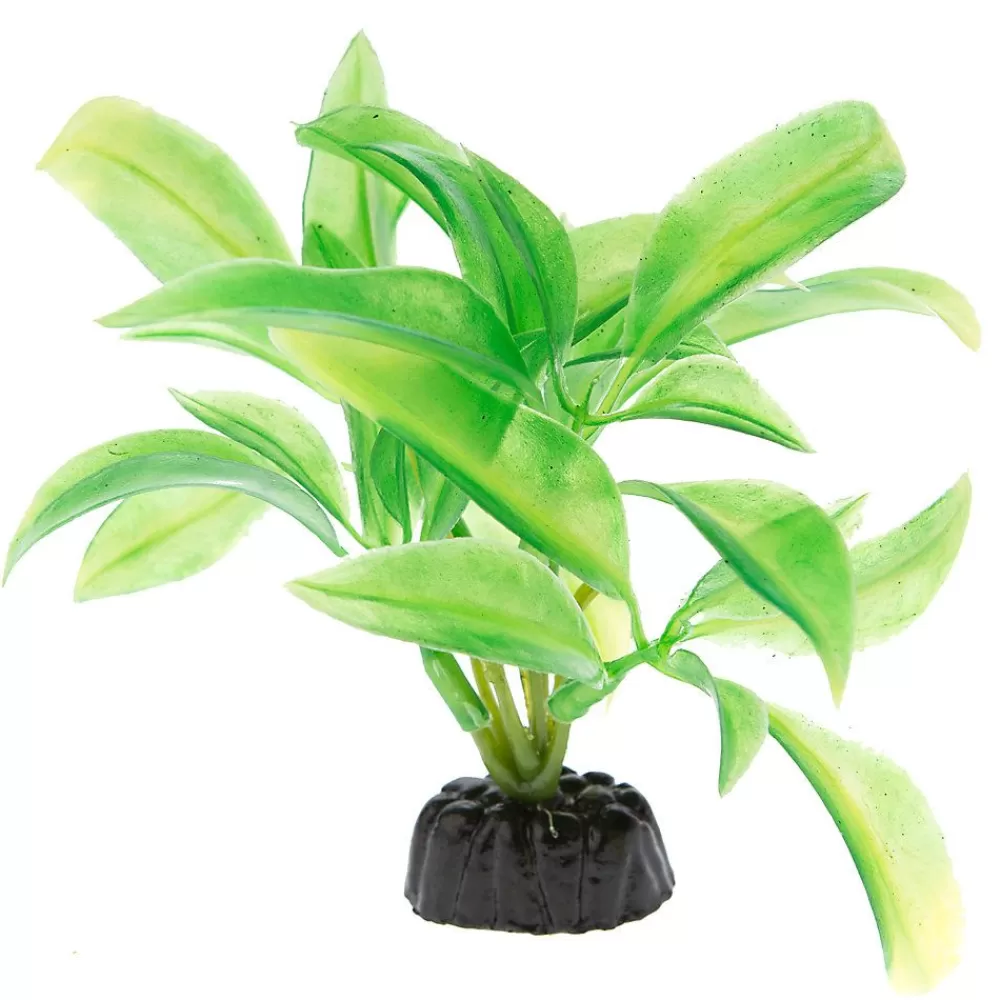 Cichlid<Top Fin ® Artificial Leafy Aquarium Plant - 4" Green