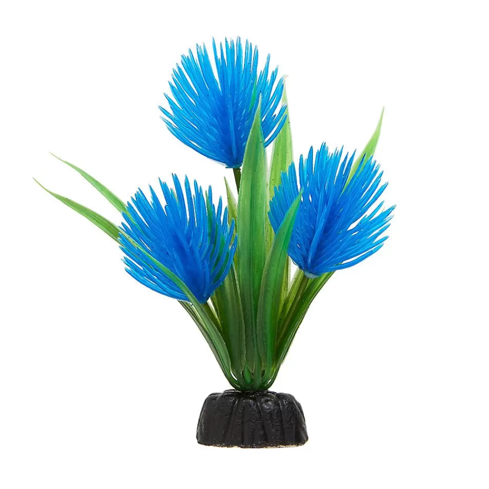 Decor, Gravel & Substrate<Top Fin ® Artificial Mini Blue Ball Aquarium Plant - 4"