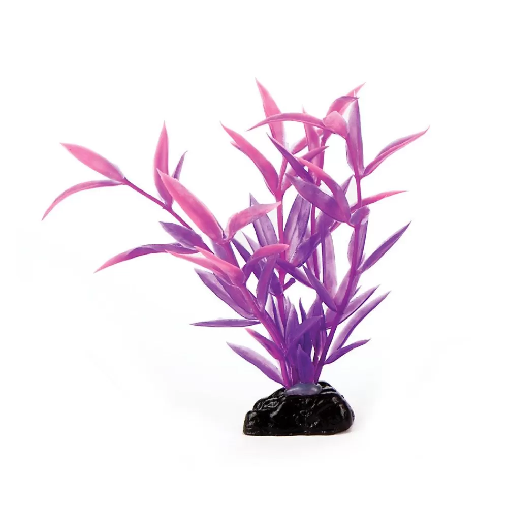 Betta<Top Fin ® Artificial Mini Leaf Aquarium Plant - 4" Purple