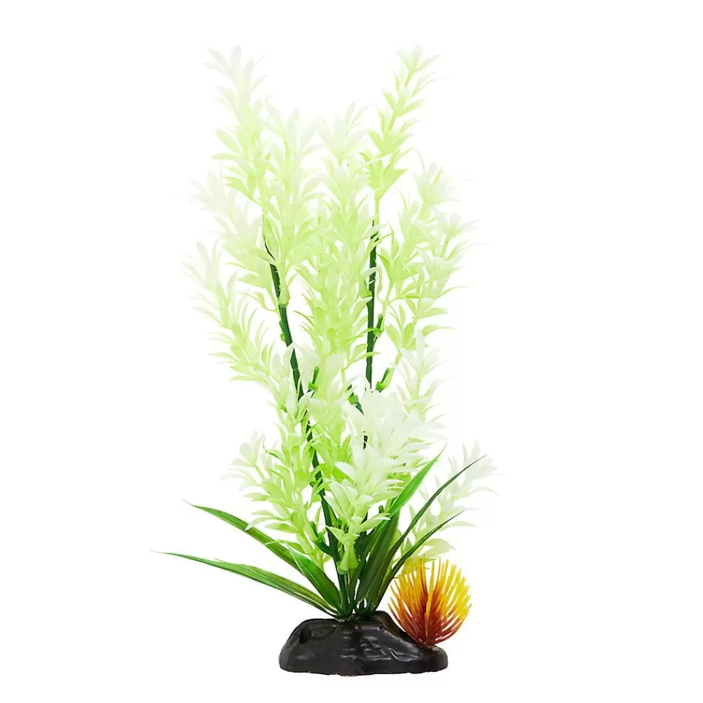 Decor, Gravel & Substrate<Top Fin ® Artificial Neon Green & White Aquarium Plant - 12"