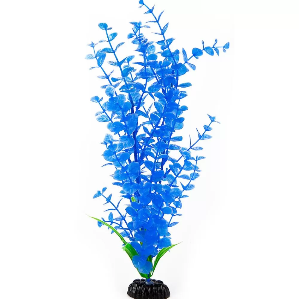 Decor, Gravel & Substrate<Top Fin ® Artificial Pond Penny Aquarium Plant - 12" Blue