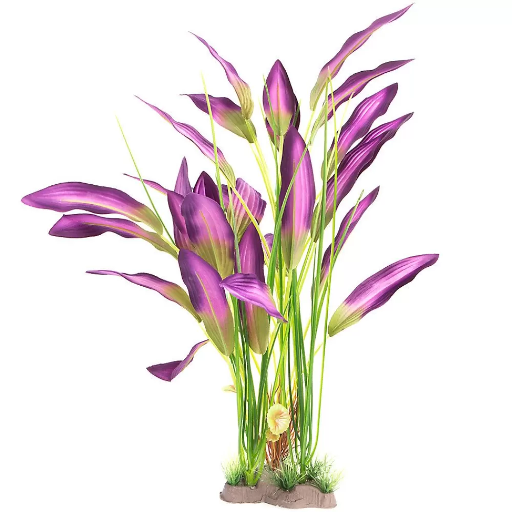 Decor, Gravel & Substrate<Top Fin ® Artificial Silk Aquarium Plant - 18" Purple