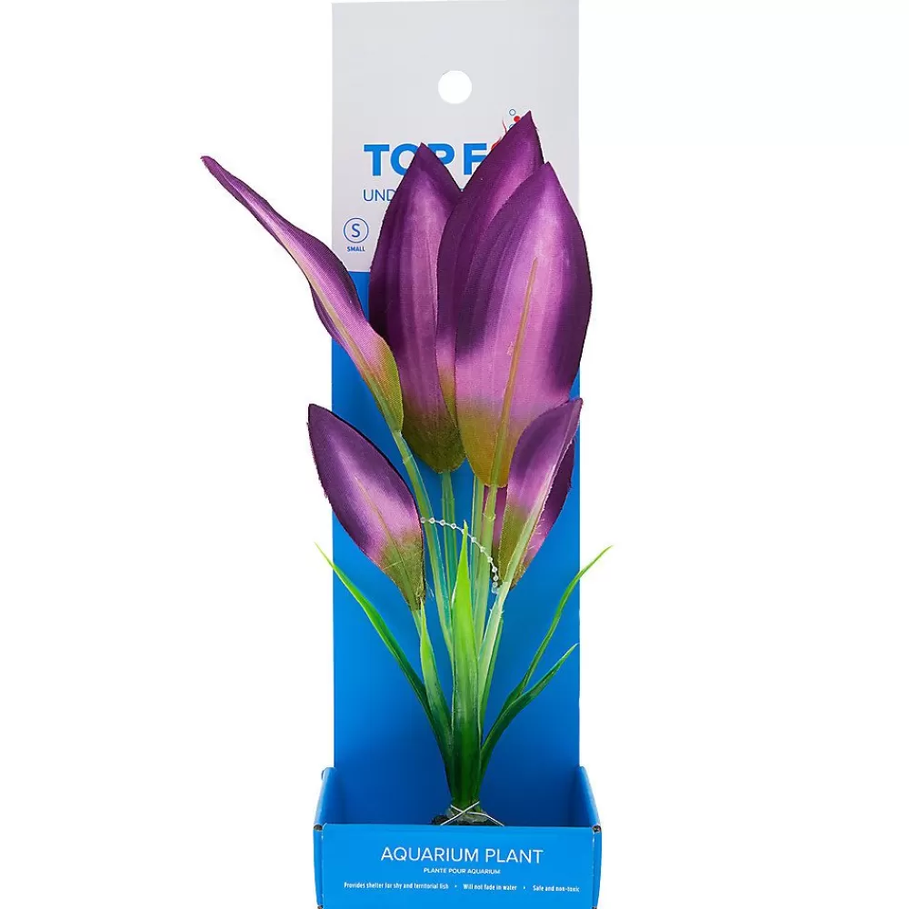 Decor, Gravel & Substrate<Top Fin ® Artificial Silk Aquarium Plant - 8" Purple