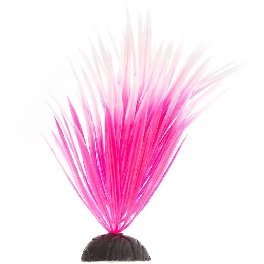 Shrimp<Top Fin ® Artificial Spikey Aquarium Plant - 4.5" Pink