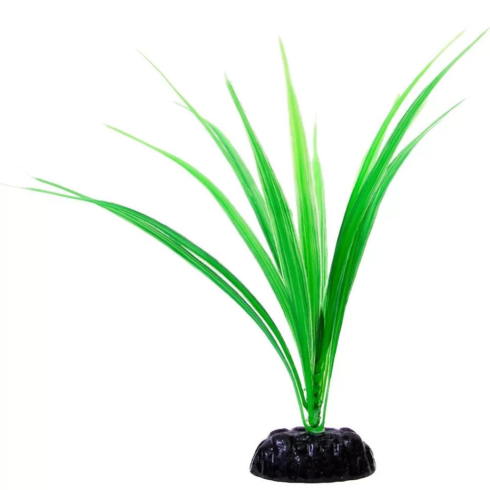 Cichlid<Top Fin ® Artificial Thick Grass Aquarium Plant - 6" Green