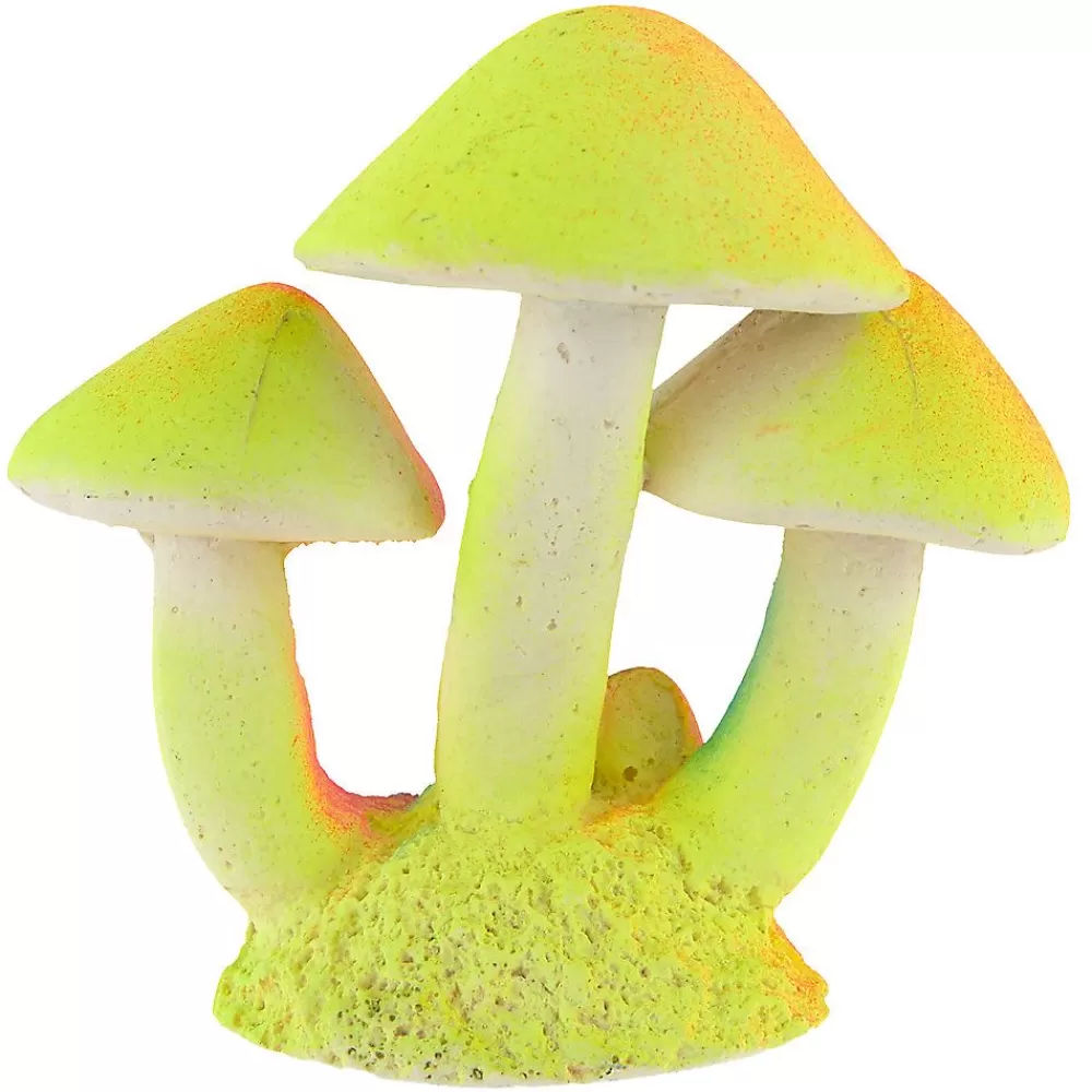 Cichlid<Top Fin ® Glow Mushrooms Aquarium Ornament