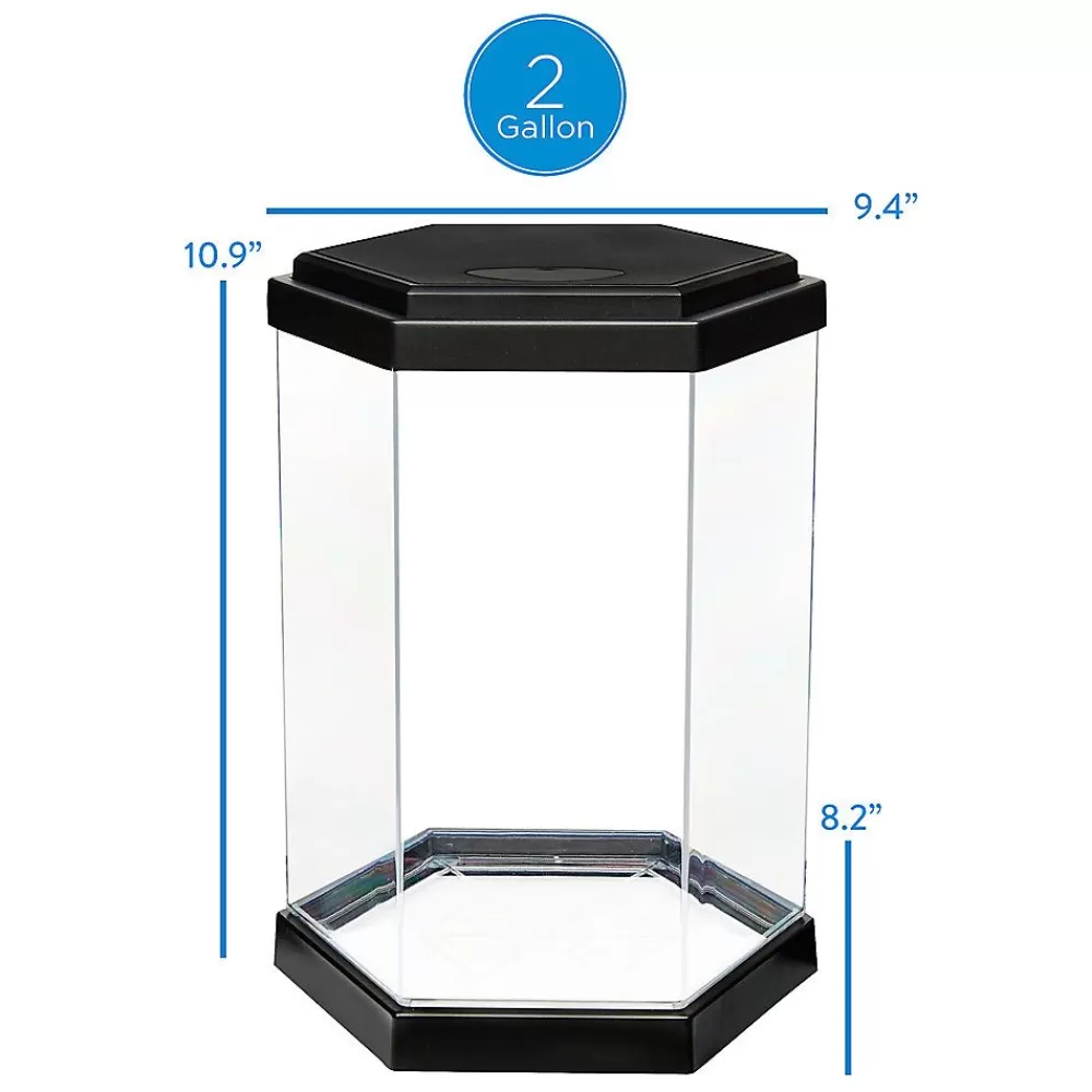 Tanks & Aquariums<Top Fin ® Hexagon Aquarium - 2 Gallon