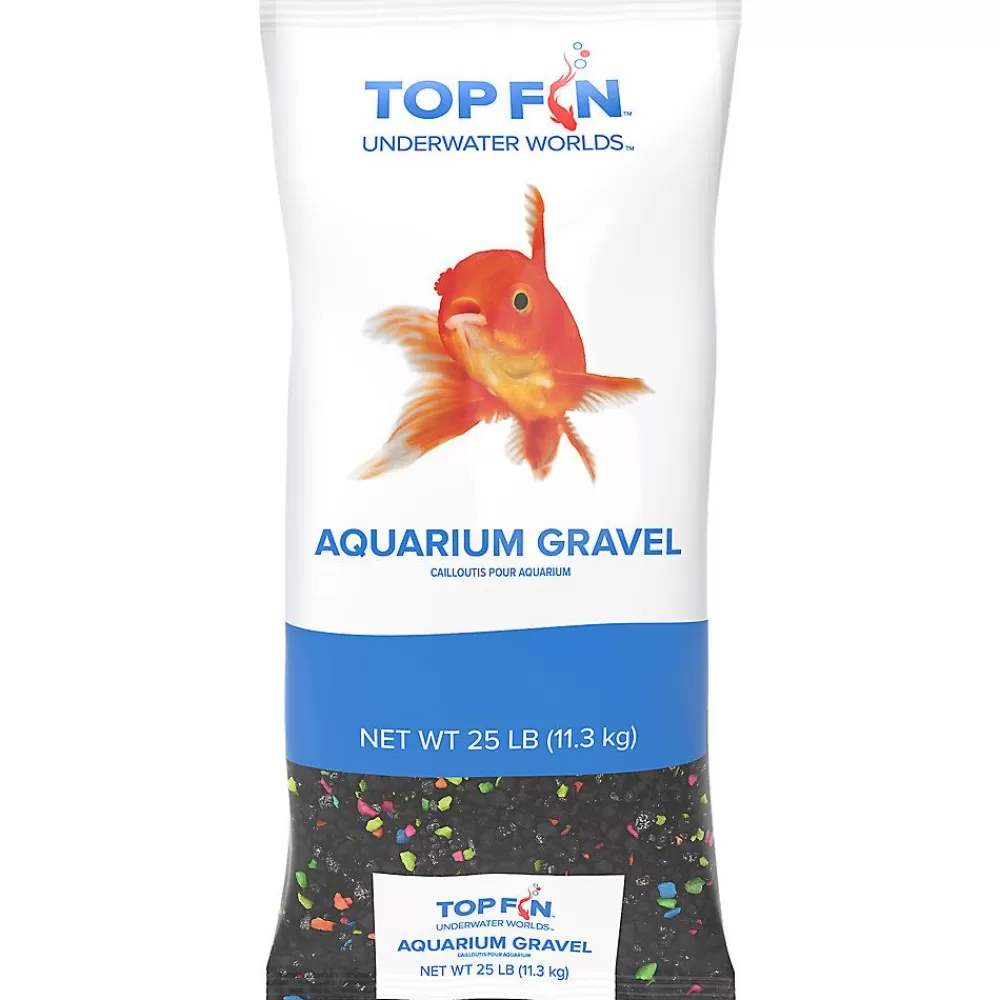 Decor, Gravel & Substrate<Top Fin ® Premium Aquarium Gravel - Black & Neon