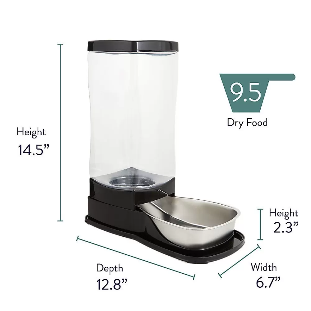 Bowls & Feeders<Top Paw ® Black Gravity Pet Feeder