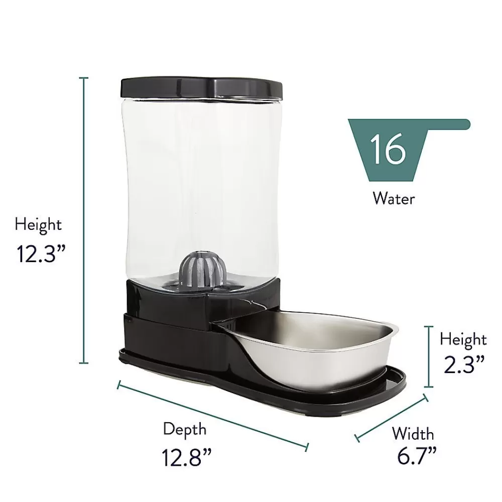 Bowls & Feeders<Top Paw ® Black Gravity Pet Waterer