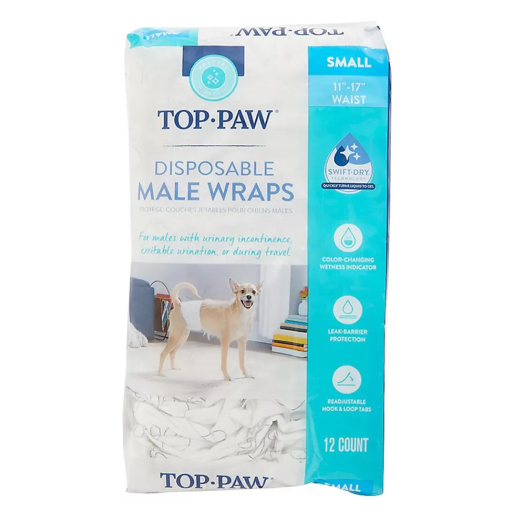 Training & Behavior<Top Paw ® Disposable Male Wrap Dog Diapers
