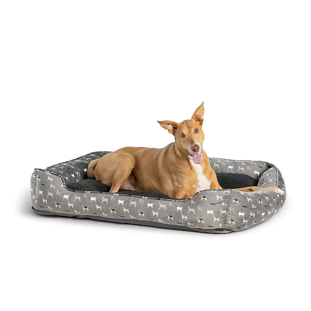Beds & Furniture<Top Paw ® Dog Print Cuddler Dog Bed