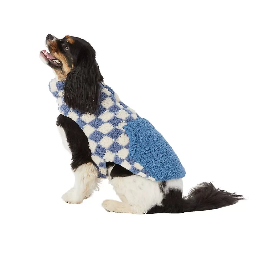 Clothing & Shoes<Top Paw ® Fashion Checkered Dog Sweater Blue